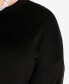 Фото #3 товара Plus Size Tully Curved Hem Long Sleeve Sweater