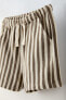 Striped terry bermuda shorts