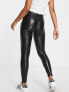 Фото #2 товара Abercrombie & Fitch classic faux leather legging in black