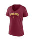 Фото #3 товара Women's Maroon Arizona State Sun Devils Evergreen Campus V-Neck T-shirt