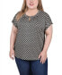 Plus Size Extended Sleeve Top with Grommets