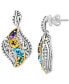 EFFY® Multi-Gemstone Swirl Drop Earrings (2-1/2 ct. t.w.) in Sterling Silver & 18k Gold-Plate