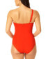 Фото #2 товара Anne Cole Ring Strap Assymetric One-Piece Women's