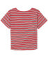 ფოტო #2 პროდუქტის Big Girls Striped Tie-Front T-Shirt