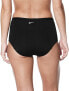 Фото #2 товара Nike Womens 176958 High-Waist Bikini Bottom Swimwear Black Size M