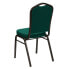 Фото #2 товара Hercules Series Crown Back Stacking Banquet Chair In Green Fabric - Gold Vein Frame