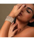 ფოტო #3 პროდუქტის Women's Gold Ribbed Wire Cuff Bracelet