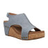 Фото #2 товара Corkys Carley Studded Wedge Womens Blue Casual Sandals 30-5316-BLDN