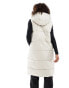 Vero Moda padded longline gilet in stone