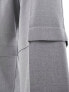 Фото #5 товара ASOS DESIGN smart co-ord wide two layer trouser in grey