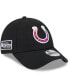ფოტო #1 პროდუქტის Men's Black Indianapolis Colts 2023 NFL Crucial Catch 9FORTY Adjustable Hat