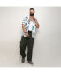 ფოტო #6 პროდუქტის Men's Chalk White Mesh Aztec Shirt