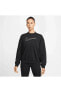 Фото #3 товара Dri-FIT Crew Essential Kadın Siyah Sweatshirt