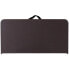 Фото #3 товара 34'' Square Bi-Fold Brown Wood Grain Plastic Folding Table With Carrying Handle