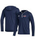 Men's Navy Washington Capitals Team Long Sleeve Quarter-Zip Hoodie T-shirt