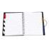 LIDERPAPEL Spiral notebook A4 micro executive plastic cover 100h 80gr frame 5 mm 5 dividers with rubber band