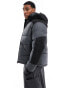 Фото #1 товара Jack & Jones – Pufferjacke mit kontrastierenden Blöcken in Grau