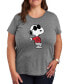 ფოტო #1 პროდუქტის Trendy Plus Size Hybrid Apparel Trendy Peanuts Graphic T-shirt