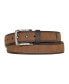 Men's Casual Leather Belt with Suede Overlay