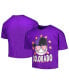 ფოტო #1 პროდუქტის Big Girls Purple Colorado Rockies Team Half Sleeve T-shirt