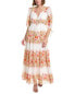 Фото #1 товара Taylor Printed Swiss Dot Chiffon Maxi Dress Women's