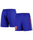 Фото #1 товара Men's Blue Distressed New York Knicks Hardwood Classics 1990-1992 Throwback Logo Heritage Shorts