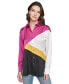 ფოტო #1 პროდუქტის Women's Colorblocked Satin Button-Front Top