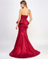 Фото #2 товара Платье женское B Darlin без бретелек, модель Peplum, создано для Macy's.