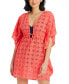 Фото #1 товара Women's Eyes Wide Open Cotton Caftan Cover-Up