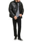 Men's Faux Leather Classic Puffer Jacket