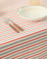 Striped cotton jacquard tablecloth
