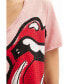 Фото #3 товара Women's Rhinestone The Rolling Stones T-shirt