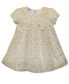 ფოტო #1 პროდუქტის Baby Girls Bow-Front Shimmering Swing Dress