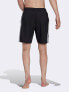 adidas 3-Stripes CLX Swim Shorts in Black