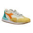 Фото #3 товара Diadora Equipe Mad Tennis Lace Up Mens Blue, Off White, Yellow Sneakers Casual