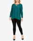 ფოტო #6 პროდუქტის Plus Size Tia Twist Long Sleeve Top