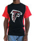 Фото #2 товара Men's Black, Red Atlanta Falcons Split T-shirt