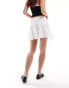 Фото #3 товара ASOS DESIGN mesh tiered rara mini skirt in ivory