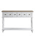 Bence Console Table in Dark Charcoal & Antique White Finish