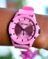 ფოტო #3 პროდუქტის Unisex Hillendale Pink Silicone Band Watch 44mm