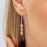 Long silver single earrings Fancy Energy Yellow FEY12
