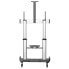 Фото #9 товара StarTech.com Mobile TV Stand - Heavy Duty TV Cart for 60-100" Display (100kg/220lb) - Height Adjustable Rolling Flat Screen Floor Standing on Wheels - Universal Television Mount w/Shelves - 2.54 m (100") - 200 x 200 mm - 1000 x 600 mm - -10 - 5° - Steel - Black - Silv