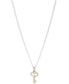 ფოტო #1 პროდუქტის Key Pendant Necklace in Sterling Silver & 18k Gold-Plate, 14" + 3" extender