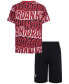 Фото #2 товара Little Boys Printed T-Shirt & French Terry Shorts, 2 Piece Set