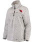 Фото #3 товара Women's Gray Alabama Crimson Tide Sherpa Super-Soft Quarter-Zip Pullover Jacket