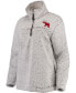 Women's Gray Alabama Crimson Tide Sherpa Super-Soft Quarter-Zip Pullover Jacket