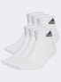 adidas Thin and Light Sportswear 6 pack Ankle Socks in white