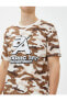 Футболка Koton Camo Bike Collar Short Sleeve