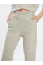 Crop Paça Basic Pantolon Beli Lastikli Cepli