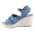 Diba True Grants Ville Espadrille Wedge Womens Blue Casual Sandals 50637-400